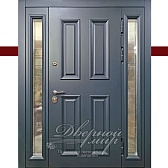 ЭЛИТ-ТЕРМО ДМ-742. Входная дверь в дом с остекленными боковыми вставками