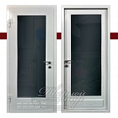 ДМ-830 Входная дверь в котельную, бойлерную с остеклением и вентиляционной решеткой