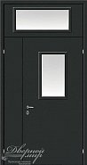 Техническая дверь двухстворчатая со вставкам верхними и бокавыми ДВМ-957  в производственной компании Дверной Мир