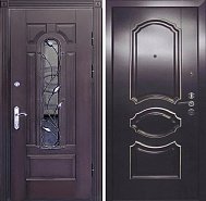 Металлическая дверь с массивом дерева ДВМ-759  в производственной компании Дверной Мир