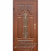 Входная дверь с ковкой и стеклом МДФ + МДФ, Элит ДМ-753