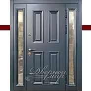 ЭЛИТ-ТЕРМО ДМ-742. Входная дверь в дом с остекленными боковыми вставками  в производственной компании Дверной Мир