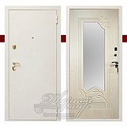 Дверь МДФ с зеркалом + порошковое напыление: Грация-зеркало ДМ-370  в производственной компании Дверной Мир