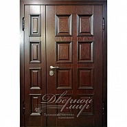 Входная двустворчатая дверь, МДФ с двухсторон, с багетом - Элит ДВМ-704  в производственной компании Дверной Мир