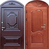 Арочная металлическая дверь с отделкой МДФ + МДФ ДВМ-873