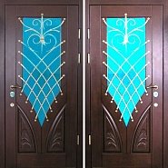 Дверь со стеклом и натуральным массивом древесины - ДВМ-782  в производственной компании Дверной Мир