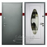 Дверь МДФ с зеркалом и порошком, Грация-зеркало ДМ-371  в производственной компании Дверной Мир