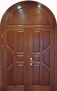 Арочная металлическая дверь массив дерева + массив дерева ДВМ-859  в производственной компании Дверной Мир