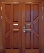 Стальная двупольная дверь с массивом дерева ДВМ-716  в производственной компании Дверной Мир