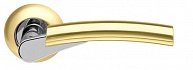 Ручка раздельная ARMADILLO Vega LD21-1SG/CP-1 матовое золото/хром  в производственной компании Дверной Мир