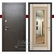 Входная дверь с зеркалом, ГРАЦИЯ-зеркало ДМ-379 с замками Меттэм и Гардиан  в производственной компании Дверной Мир